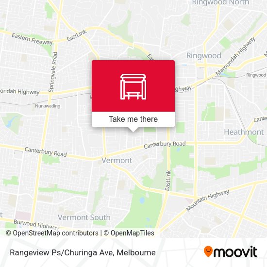 Rangeview Ps/Churinga Ave map