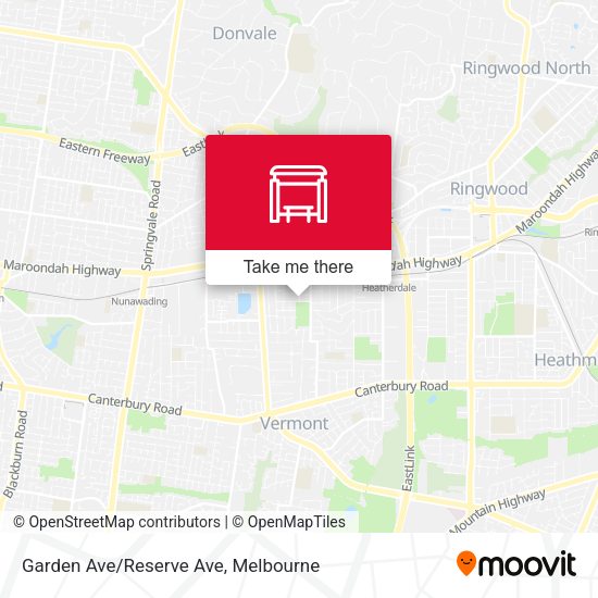 Garden Ave/Reserve Ave map