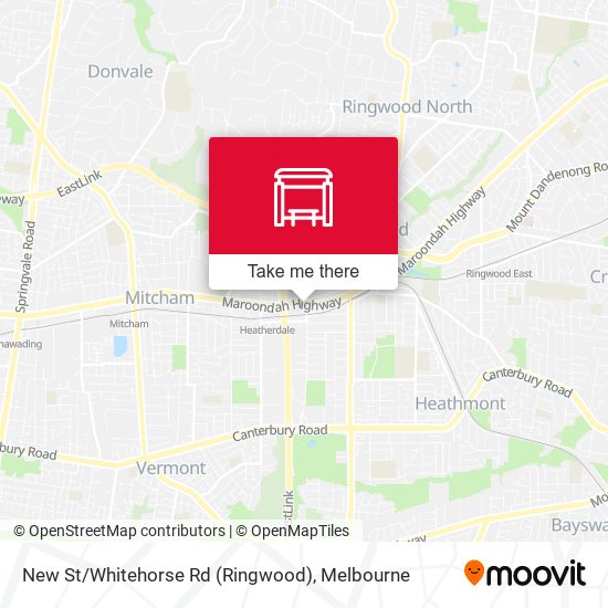 New St / Whitehorse Rd (Ringwood) map