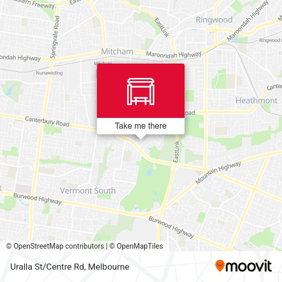 Uralla St/Centre Rd map