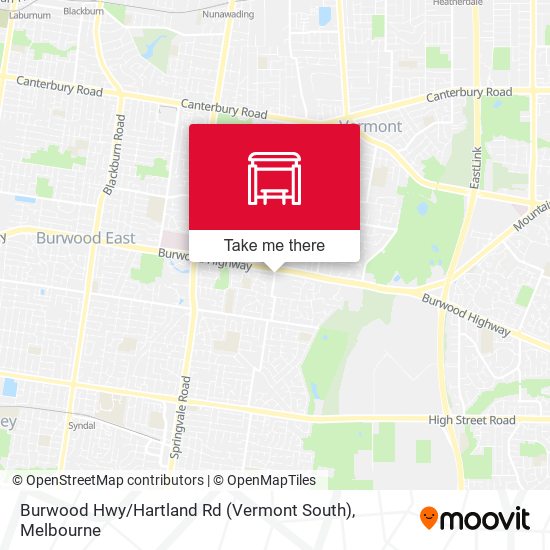 Burwood Hwy / Hartland Rd (Vermont South) map