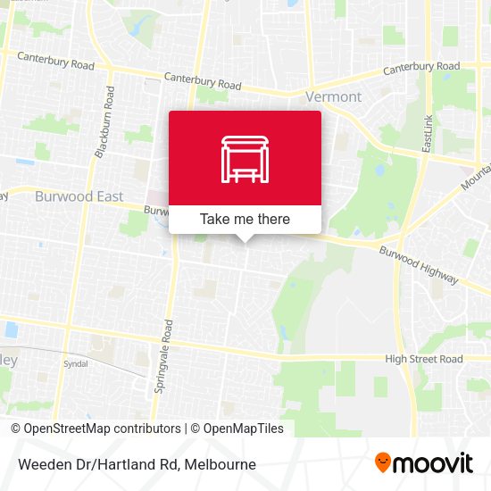 Weeden Dr/Hartland Rd map