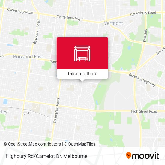 Highbury Rd/Camelot Dr map