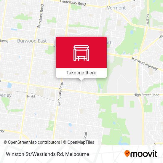 Winston St/Westlands Rd map