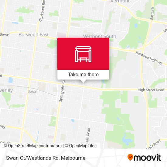 Swan Ct/Westlands Rd map