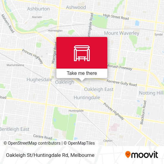 Oakleigh St/Huntingdale Rd map