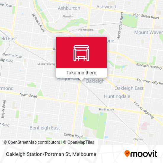 Oakleigh Station/Portman St map