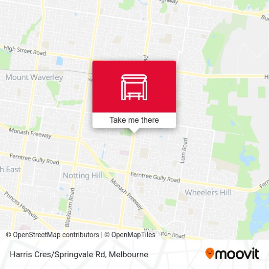 Harris Cres/Springvale Rd map