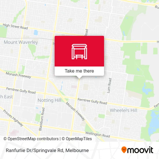 Mapa Ranfurlie Dr/Springvale Rd