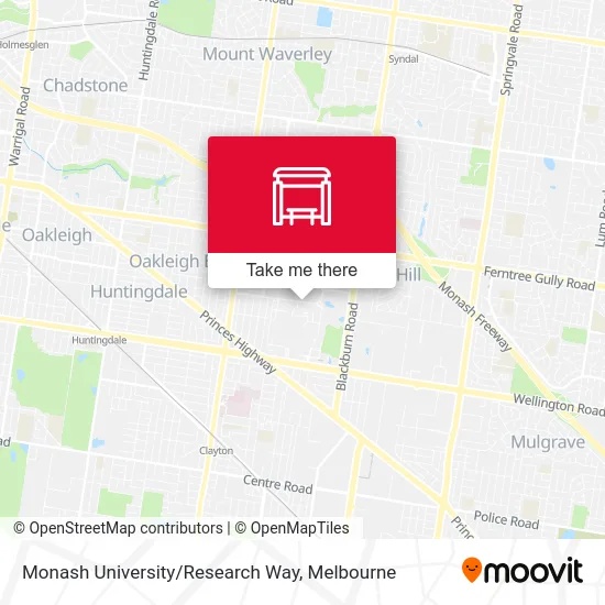 Mapa Monash University/Research Way