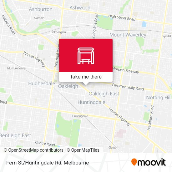 Fern St/Huntingdale Rd map