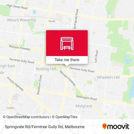 Mapa Springvale Rd / Ferntree Gully Rd