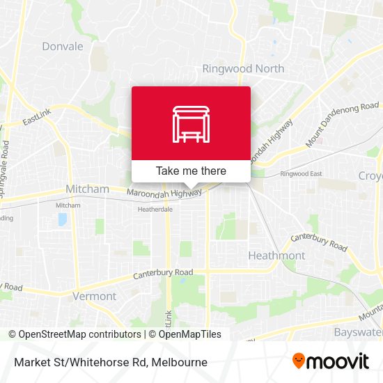 Market St/Whitehorse Rd map