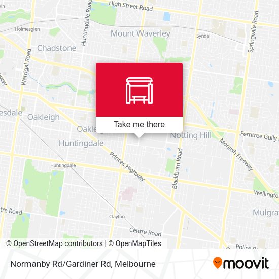 Normanby Rd/Gardiner Rd map