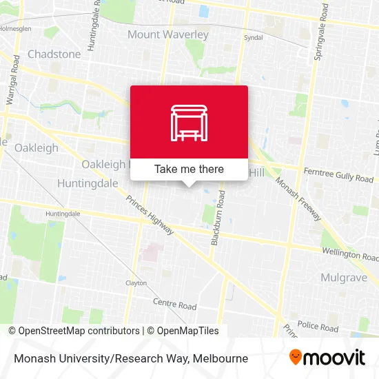 Mapa Monash University/Research Way