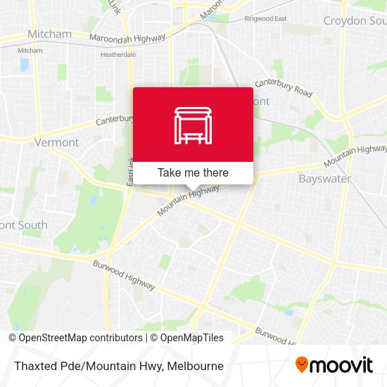 Thaxted Pde/Mountain Hwy map