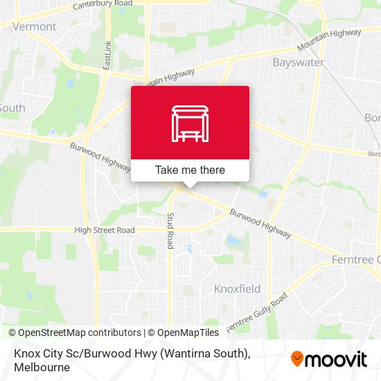 Knox City Sc / Burwood Hwy (Wantirna South) map