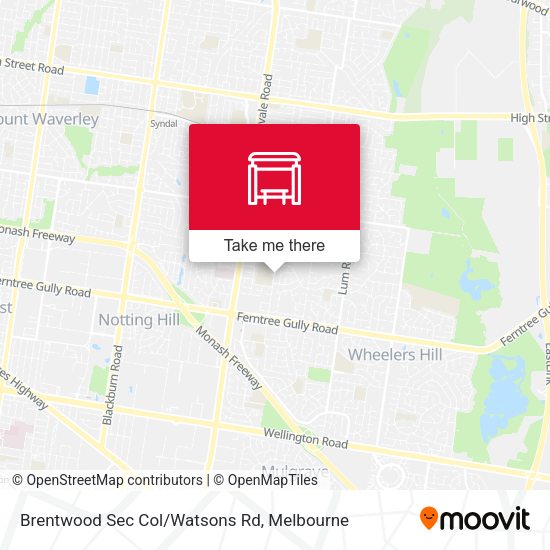 Brentwood Sec Col/Watsons Rd map