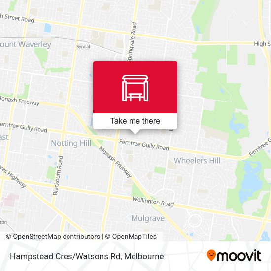 Hampstead Cres/Watsons Rd map