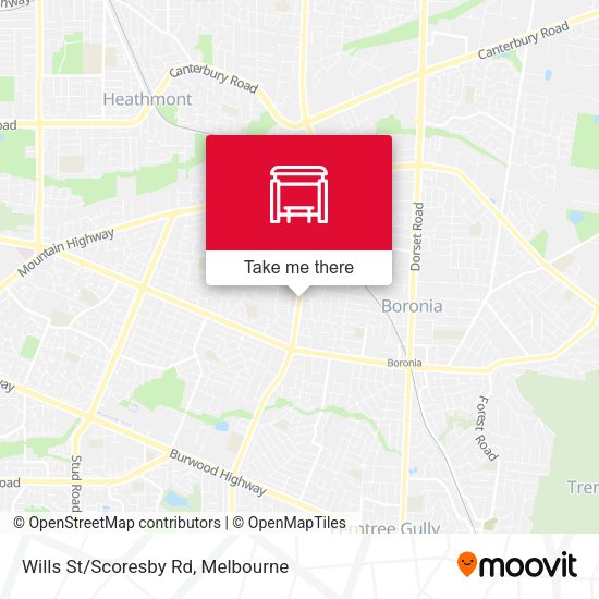 Wills St/Scoresby Rd map