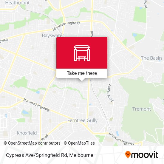 Cypress Ave/Springfield Rd map
