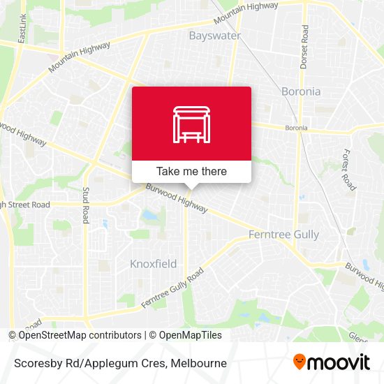 Scoresby Rd/Applegum Cres map