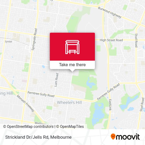 Strickland Dr/Jells Rd map