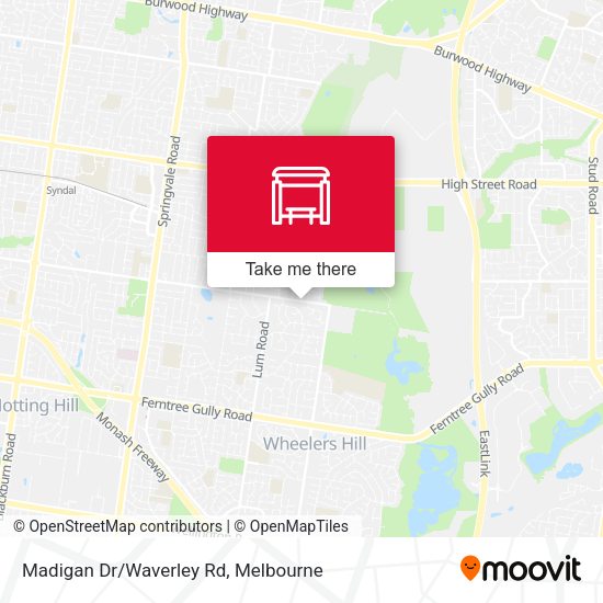 Madigan Dr/Waverley Rd map