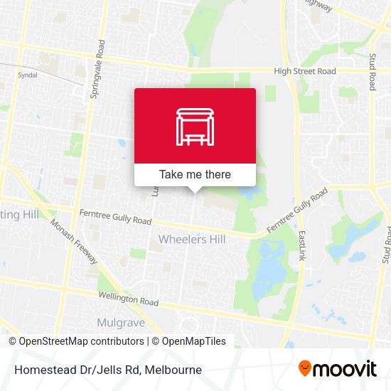 Homestead Dr/Jells Rd map