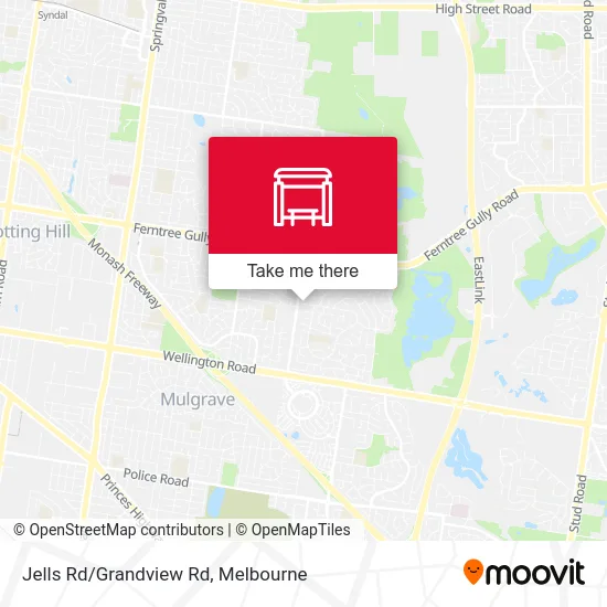 Mapa Jells Rd/Grandview Rd