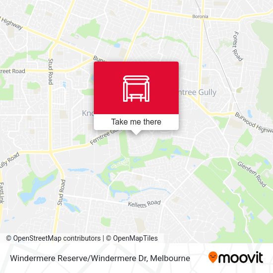 Windermere Reserve / Windermere Dr map