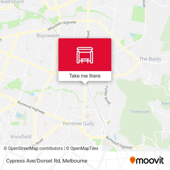 Cypress Ave/Dorset Rd map