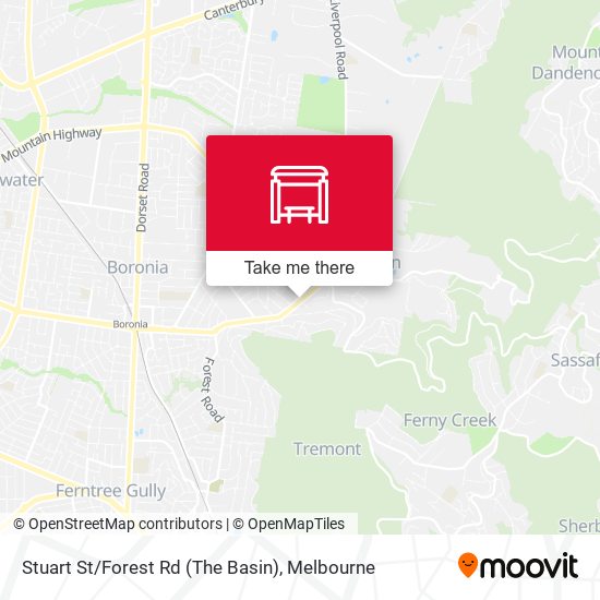 Stuart St / Forest Rd (The Basin) map