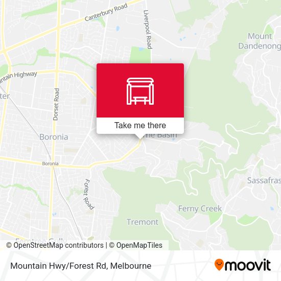 Mountain Hwy/Forest Rd map