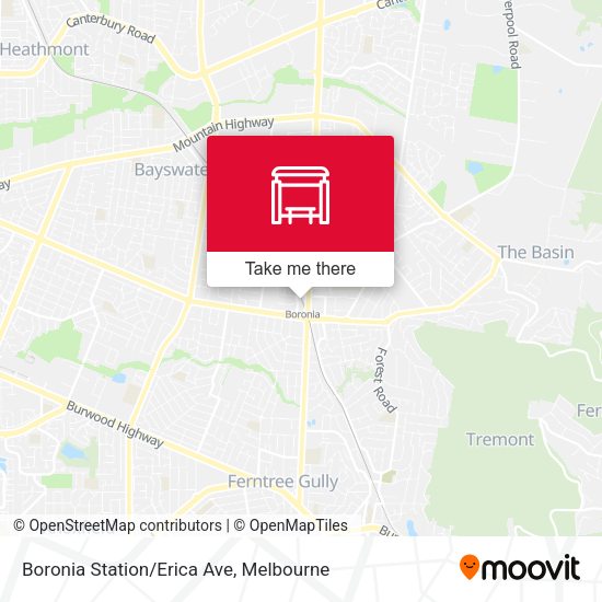 Boronia Station/Erica Ave map