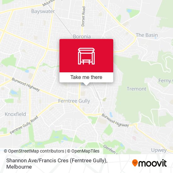 Shannon Ave / Francis Cres (Ferntree Gully) map