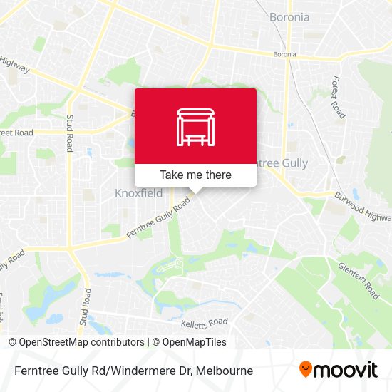 Ferntree Gully Rd / Windermere Dr map