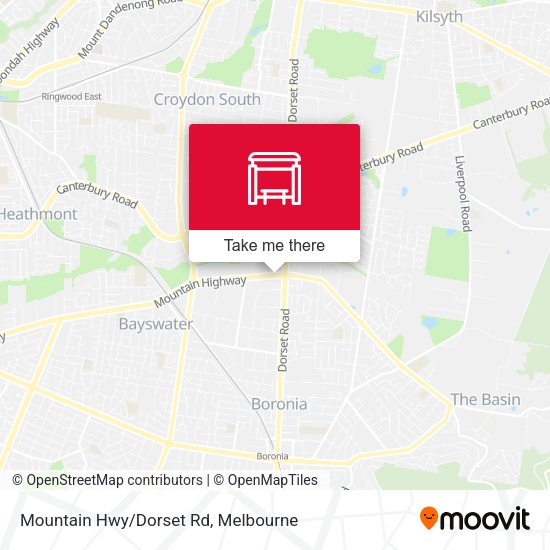Mountain Hwy/Dorset Rd map