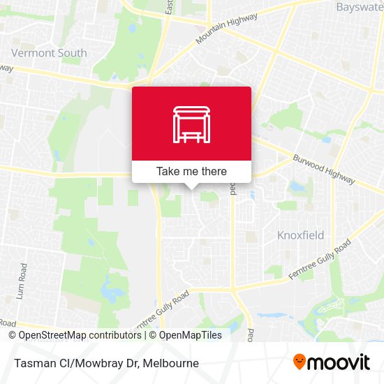 Tasman Cl/Mowbray Dr map