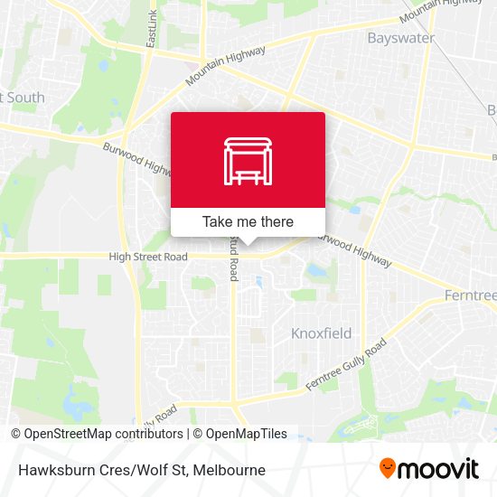 Hawksburn Cres/Wolf St map