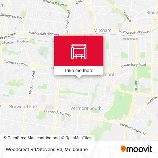 Woodcrest Rd/Stevens Rd map