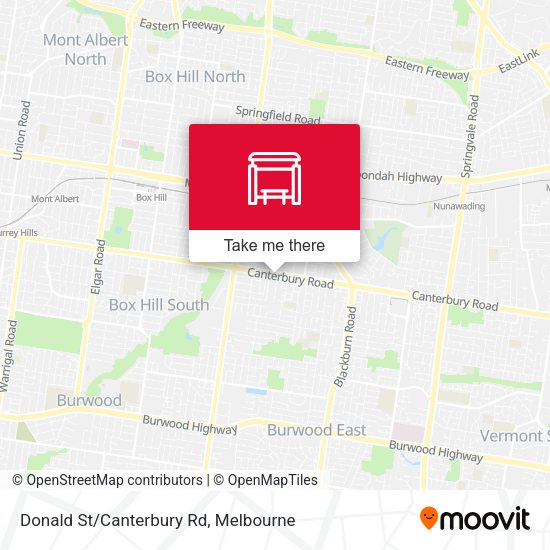 Donald St/Canterbury Rd map
