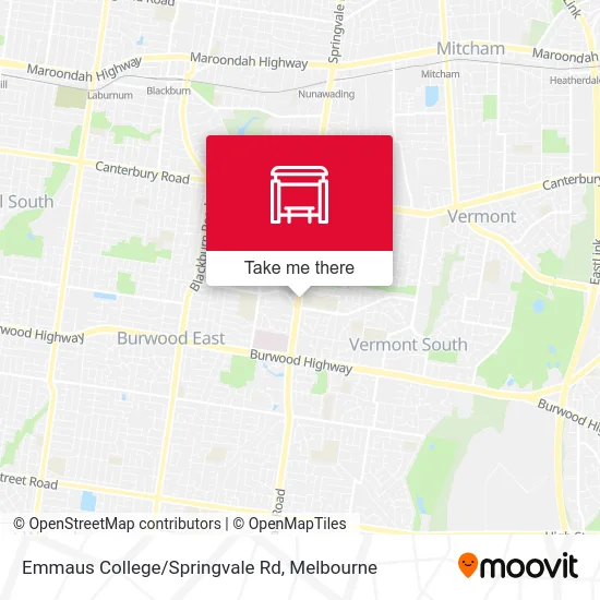 Mapa Emmaus College/Springvale Rd