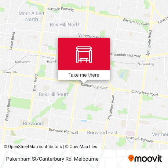 Pakenham St/Canterbury Rd map