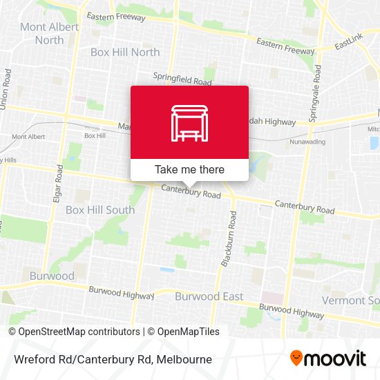 Wreford Rd/Canterbury Rd map