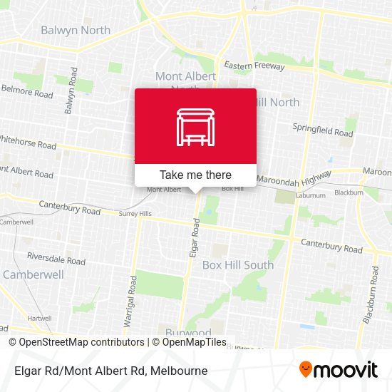 Elgar Rd/Mont Albert Rd map