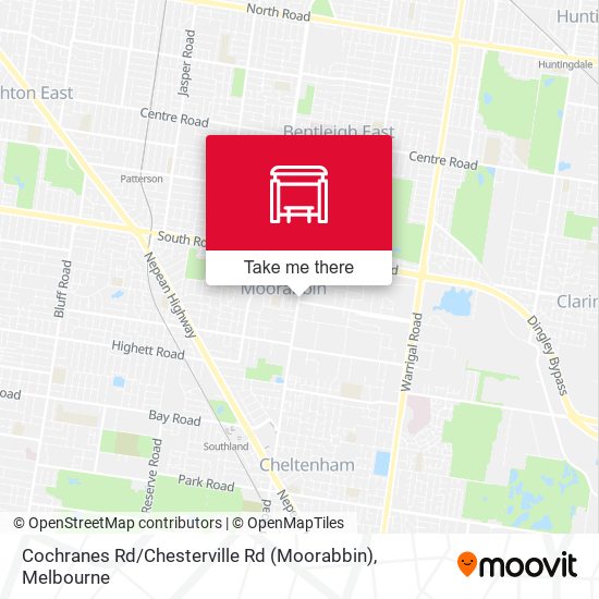 Mapa Cochranes Rd / Chesterville Rd (Moorabbin)