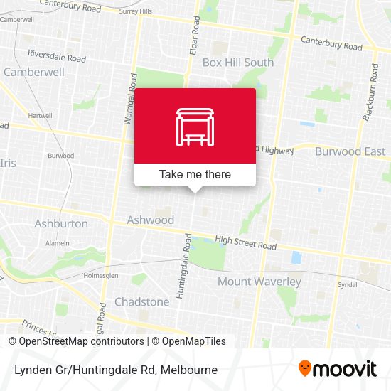 Lynden Gr/Huntingdale Rd map
