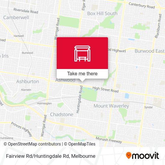 Fairview Rd/Huntingdale Rd map
