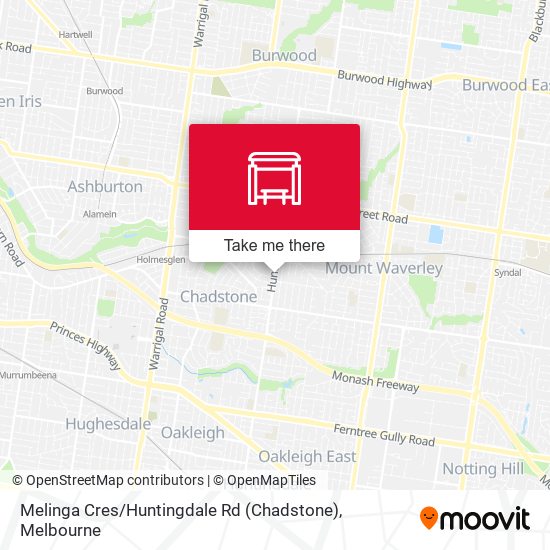 Mapa Melinga Cres / Huntingdale Rd (Chadstone)